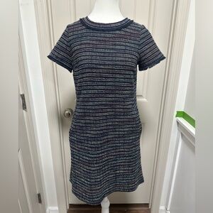 LOFT Multicolor Striped Mini Dress